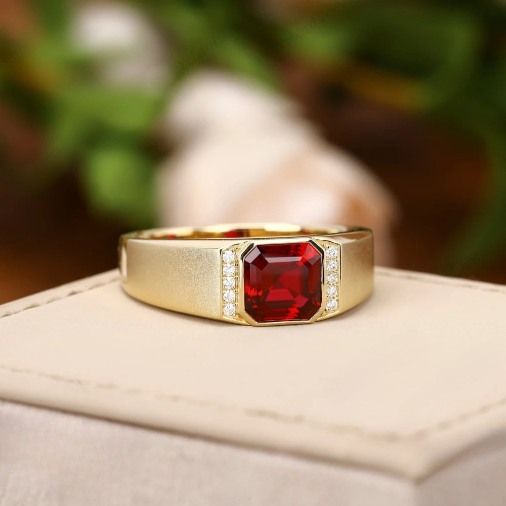 Geometric Wide Band Ring Silvery Plated